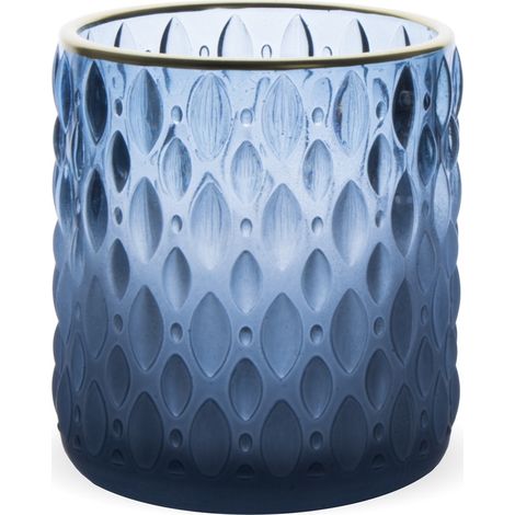 Élégant chandelier en verre bleu (1/4)