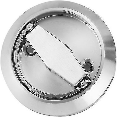 Poignée de porte intégrée ronde et plate, poignée de serrure de porte d'armoire, poignée de tiroir en acier inoxydable (1/5)