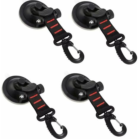 Filiyano – Kit de camping à ventouses, 4 ventouses pour auvents latéraux de voiture, camping-car, maison, atelier / Ventouse multifonctionnelle / (1/5)