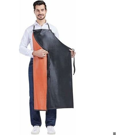 Tablier de protection Tablier de Travail Mince PVC Poids léger Imperméable Tablier d'Abattoir Unisex (1/5)