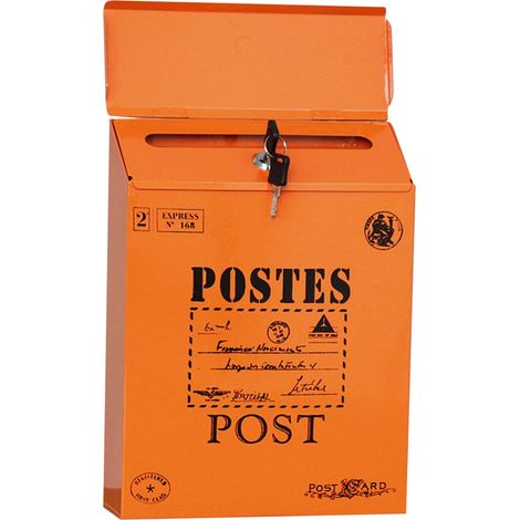 Boîte Aux Lettres - Murale - En Fer - Rétro Vintage - Étanche - Pour Courrier Et Journaux - 30 x 23 x 6 cm - 1 Pièce (1/5)