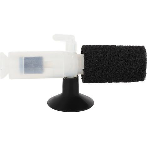 Mini filtre à éponge ultrasonique silencieux pour aquariums, avec pompe à air intégrée et ventouse pour petits aquariums. - (1/5)