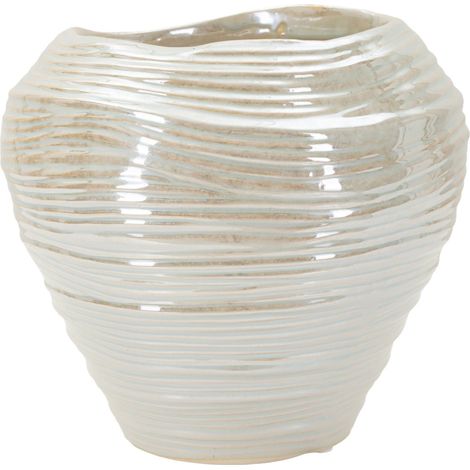 Vaso Perly Round piccolo in ceramica perlata