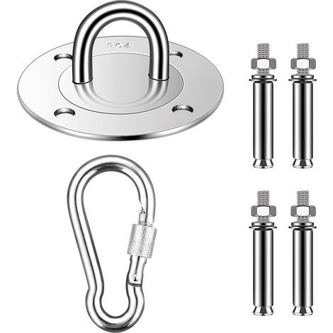 Filiyano – support en acier inoxydable – Crochet de plafond pour chaise suspendue, support en acier inoxydable. Fixation au plafond. (1/5)