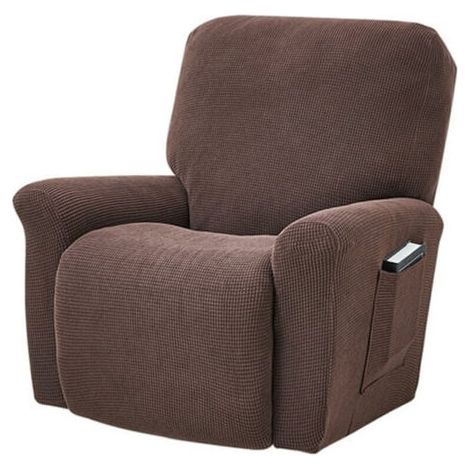 Housse de fauteuil Inclinable extensibles universelle, pour fauteuil inclinable de relaxation et de massage,Brun (1/5)