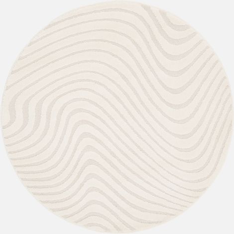 Alfombra interior con motivos ondulados en relieve, crema 160cm (1/5)