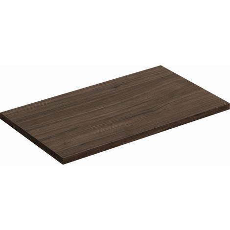 Plan de travail pour meuble de salle de bain TERRA VILLA coloris noyer foncé 80 cm