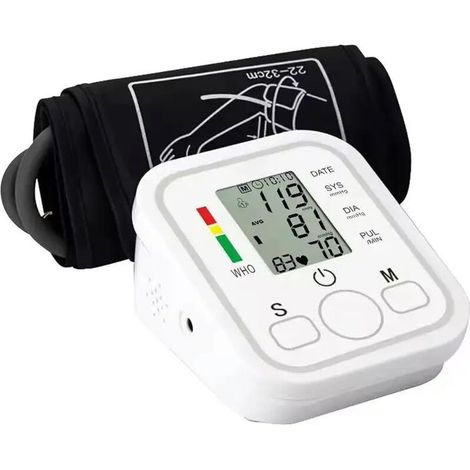 Tensiomètres à grand brassard - Tensiomètre avec brassard pour le haut du bras - Moniteur de fréquence cardiaque et d'hypertension à domicile - Tensiomètre avec écran LCD (1/4)