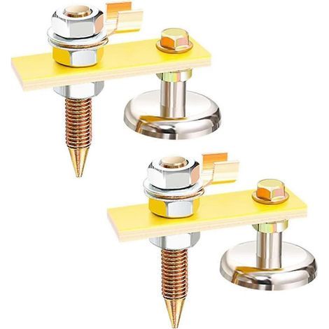 Lot de 2 pinces de masse magnétiques pour soudage, destinées à la réparation d'outils de machines automobiles. (1/4)
