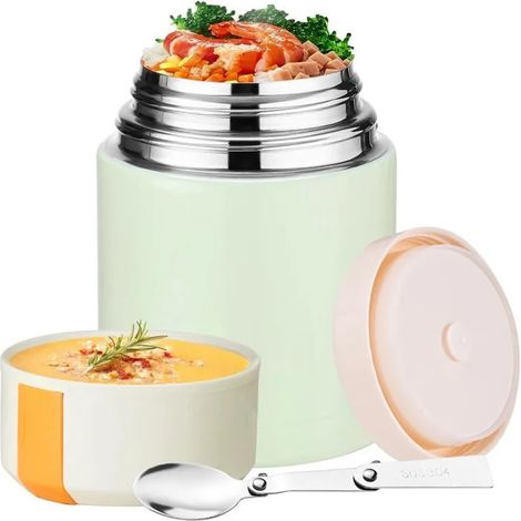 Thermos isotherme pour aliments - DEMA - Capacité 800 ml - Acier inoxydable - Isolation sous vide double paroi