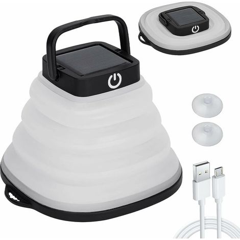 Camping Light Lantern, Lampe LED à énergie Solaire Lanterne LED Pliable Lampe de Camping 3 Modes de Gradation Lampe de Poche Lampe de Camping pour Camp à la Maison Randonnée Pêche Urgences (1/5)