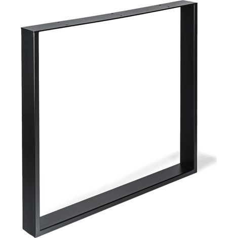 Pata Cuadrada para Muebles Estilo Funcional Fabricado en Acero Acabado en Negro Poro Proyectos de Restauración DIY Bricolaje Medidas 78080712 mm Altura: 71,2 cm Fácil Instalación 1 Unidad - (1/5)