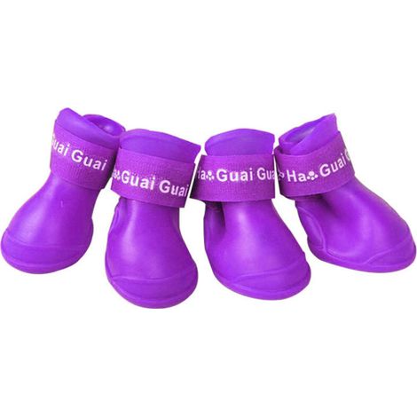 Bottes pour chien en Silicone, 12 pièces, antidérapantes, toutes saisons, chaussures imperméables pour chaussée chaude, neige, boue et pluie (1/3)