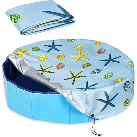 Bâche ronde en tissu Oxford pour piscine – Protection contre les saletés, réduction de l’évaporation de l’eau – Dimensions : 160 × 30 cm (1/4)