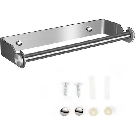 (Argent) Derouleur Essuie Tout, Derouleur Porte Sopalin, Devidoir Porte Essuie Tout Mural, Distributeur Papier Aluminium Sopalin et Film, Support (1/5)