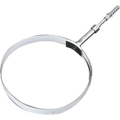 Collare Regolabile per Canne Fumarie Ø 80 x 140 mm Colore Bianco
