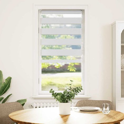 Maison Exclusive - Estor cebra blanco 60x100 cm tejido ancho 55,9