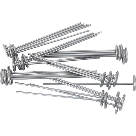 30 Stück runde, verzinkte Stahl-Erdanker für Landschaftsgestaltung, G-förmige Erdanker für Vogelschutznetze und Zelte, 152 mm / 6,0 Zoll (1/5)