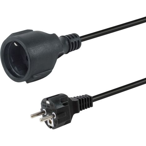 Equip 112181 cable de transmission Black 3 m CEE7/7 CEE7/3