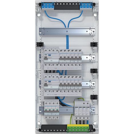 hager Kleinv.,volta,APV,4x12PLE,IP30,best.u.verdrah.,2 FI-Kreise,Übersp.abl.,Hauptsch.