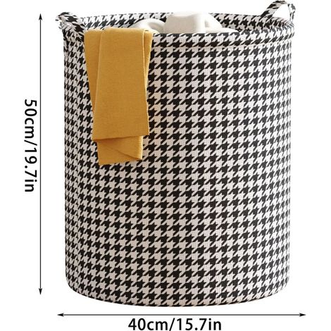 Panier De Rangement Pliable - Tissu Épais - Pour Linge Sale Jouets Vêtements Salle De Bain - 30 X 40 Cm - 1 Pièce (1/2)