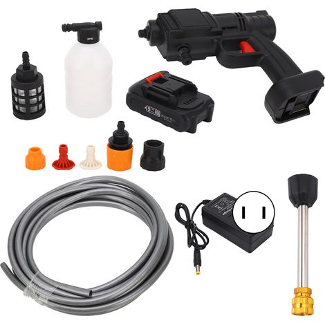 Laveur haute pression sans fil pour voiture, nettoyeur électrique portable multifonction 100‑240V prise US (1/5)