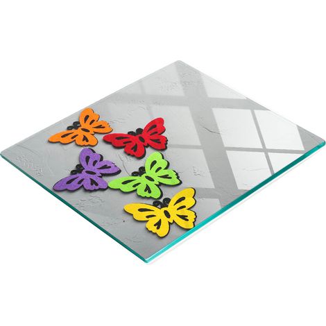 Tabla de cortar decorativa de cristal con mariposas de colores para la cocina, 60x52 cm