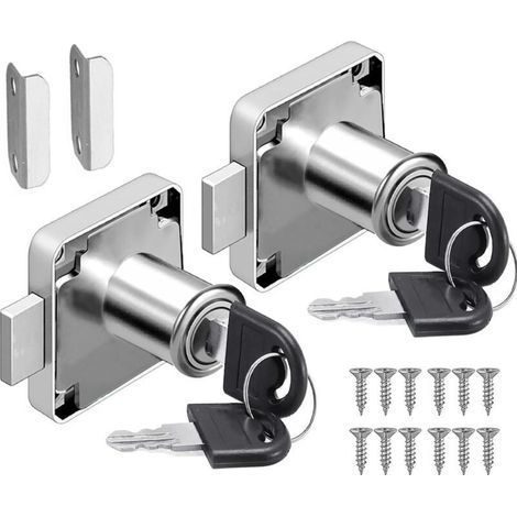 CSPARKV verrou à came de 22 mm, boîte aux lettres verrou placard serrure d'armoire de sécurité avec clé différente pour meubles, armoire, boîte aux lettres, tiroir, bureau (2, 22 mm) (1/4)