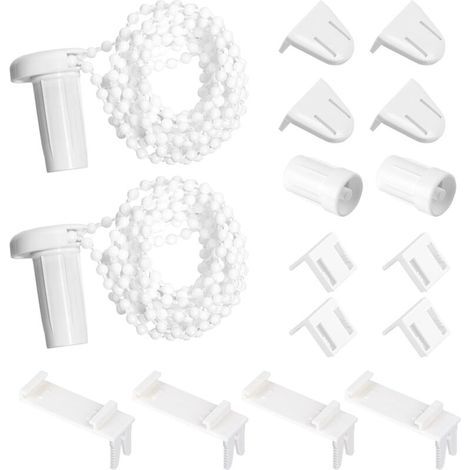 2 Ensembles Mecanisme Store Enrouleur, Accessoires pour Rideaux et Stores, Supports de Stores Enrouleurs, Fixation pour Store Enrouleur Ensemble de Accessoires pour Rideaux(Blanc) (1/4)