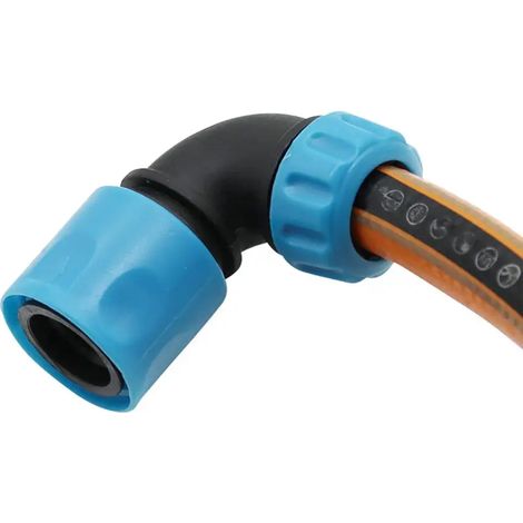 Lot de 2 coudes à 90° en ABS pour tuyau de 1/2 pouce, raccords rapides pour arrosage, lavage auto et autres applications. (1/3)