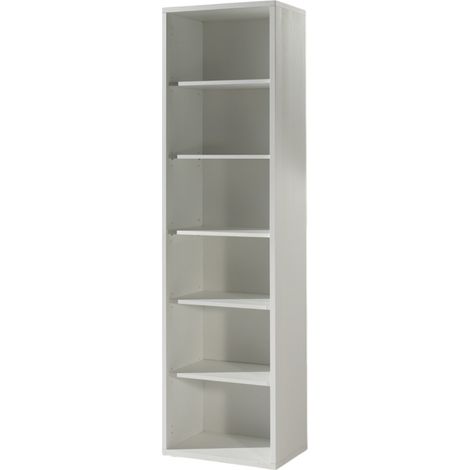 Bücherregal mit 5 Regalen - Kollektion SOON - Mattweiß