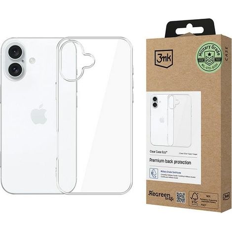 Custodia trasparente 3mk Eco GRS CU per Apple iPhone 16 Plus - Codice articolo: 1304127