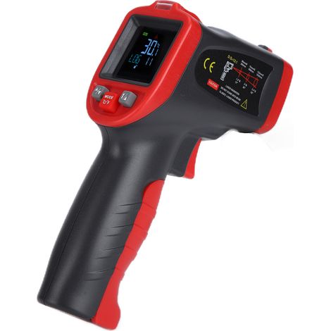 Thermomètre infrarouge à thermocouple de type K avec écran couleur série WT323 (1/5)