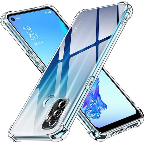 Coque pour Oppo A53 / Oppo A53s, Ultra Transparent Étui de Protection en Silicone Antichoc avec Coins Renforcés, Clair Mince Souple TPU Bumper Housse (1/5)