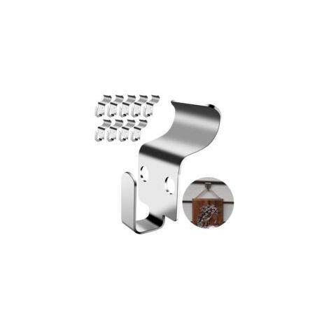 Ganci in acciaio inox con rivestimento in vinile, confezione da 10 per decorazioni natalizie e luci decorative - Crezuo (1/4)