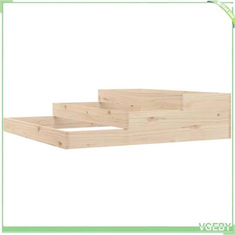 Jardinière - FAFEICY - 823913 - Bois de pin massif - 3 profondeurs (marches d'escalier) - 107x107x27 cm (1/5)
