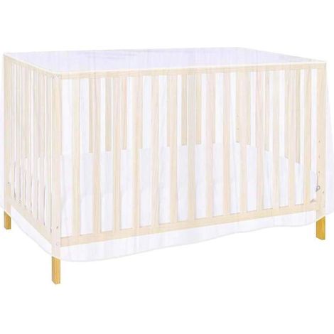Moustiquaire Lit bébé universel pour bébé 80 x 160 x 65 cm, couleur blanche (1/5)