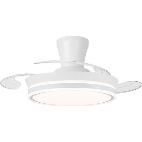 Ventilador de techo LED “Supereco Long Mini” regulable con control remoto (39W 3CCT 3822lm) IP20 Ø92cm color blanco (1/5)