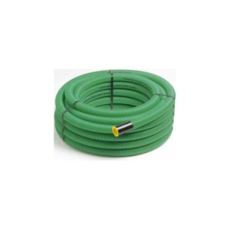 Gaine électrique verte 40mm – Tube PE pour câbles télécoms – Résistance aux chocs – Couronne de 25 mètres – TPC40V25 – Cable Courant Fort
