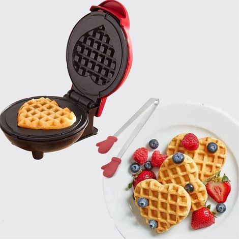 Mini gaufrier : Appareil à gaufres compact pour des gaufres, des crêpes et des pâtisseries parfaites. (1/5)
