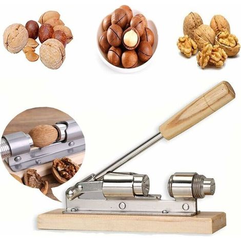 Casse-Noisette Manuel,Casse Noisette Noel,Ouvre-écrou Cuisine,Casse Noix en Bois,Casse-Noisette,Machine Casse Noisette,Utilisé pour Noisettes, Amandes, Noix du Brésil ou Autres Écrous(1pcs) (1/4)