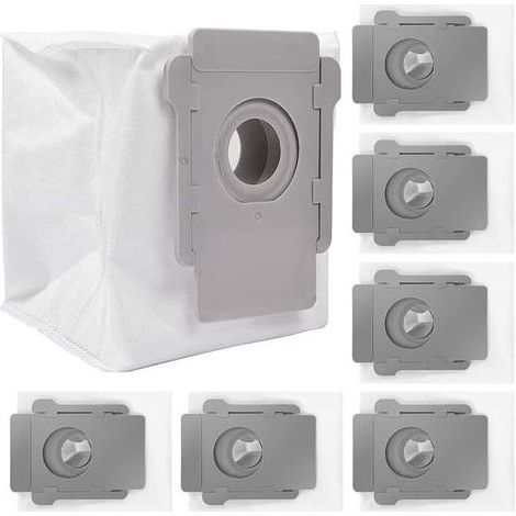 Sacs d'élimination Automatique,8 Pièces Sacs À Poussière de Rechange pour Aspirateur iRobot Roomba i7 i7+ i7 Plus E5 E6 E7 S9 S9+ Robot Base Autonettoyante Kit d'accessoires Saleté (1/5)