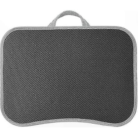 Bureau portable pour ordinateur portable avec coussin moelleux et poignée, confort optimal, support inclinable, usage domestique et voyage, design ergonomique avec repose-poignets intégré. (1/5)