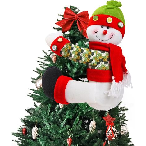 Pointe d'arbre de Noël Bonhomme de neige, décoration de Noël unique, pointe d'arbre de Noël amusante, accrocheur pour bouteille de vin, peut aussi être utilisé comme lien de rideau, ornement pour la m (1/5)