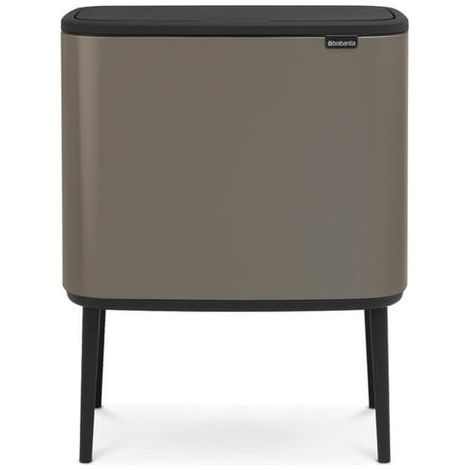 Brabantia - Touch Bin sur pieds 36 l platinum Code R (1/3)