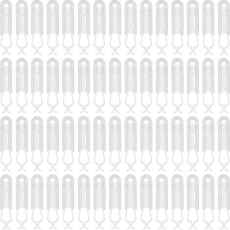 60 Attaches de Guirlandes de Noël Souples et Imperméables - Lot de 60 pour Décorations de Sapin Blanc (1/5)