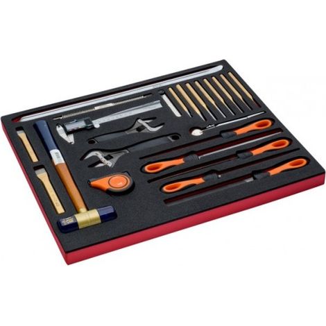BAHCO - Kit de clé à molette/outils de frappe/outils de mesure, module 3/3 Fit&Go-24 pc