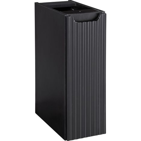 Meuble bas de salle de bain à suspendre NOVA noir 20 x 57 cm (1/5)