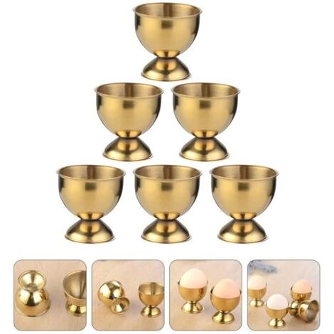 Coquetiers à œuf durs Golden Ice Cream Dessert Container Table Decor pour la fête de mariage de vacances 6Pcs (1/5)