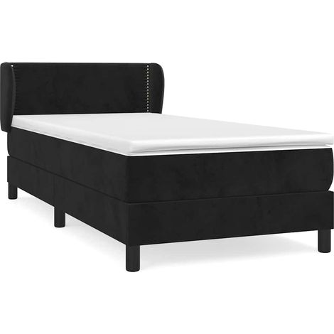 Maison Exclusive - Cama box spring con colchón terciopelo negro 1 (1/5)